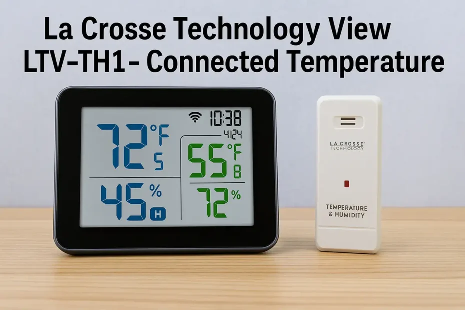 La Crosse Technology View LTV-TH1 - Connected Temperature sensor and display.