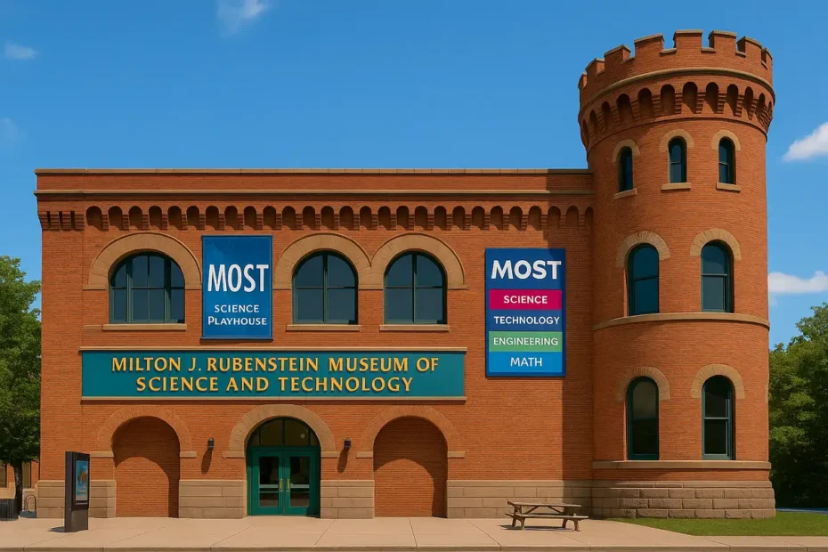 Milton J. Rubenstein Museum of Science and Technology building exterior.